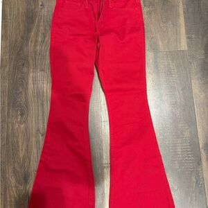 Hollister High-Rise Vintage Flare Pants in Red